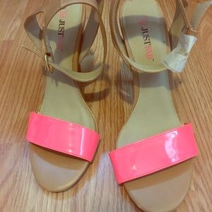Hot pink and nude heels